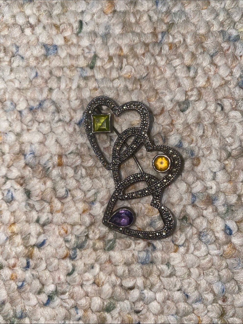 Triple heart Marquezite